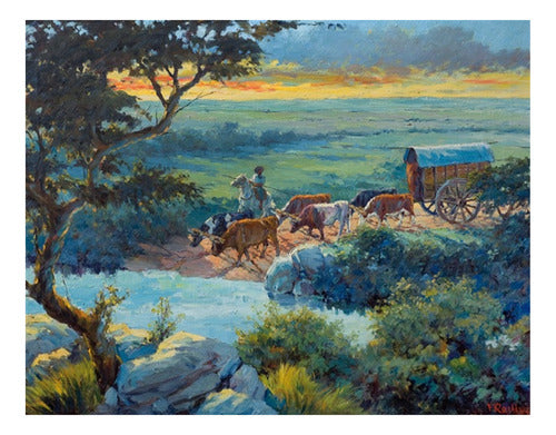 La Carreta - Federico Reilly - Gaucho - Lámina 45x30 Cm. 0