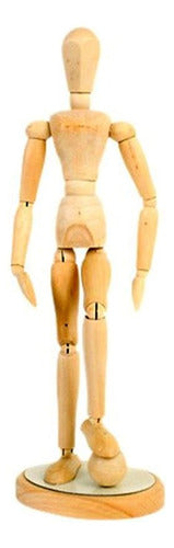 Articulated Wooden Mannequin 30 cm with Magnet 0