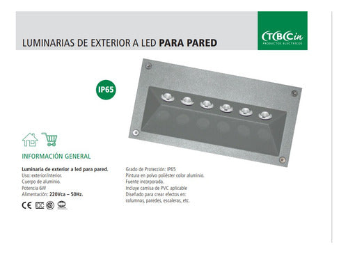 Luminaria Led Exterior Empotrar 6x1w Luz Natural Tbcin 1