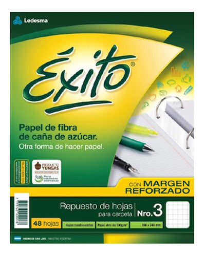 Éxito Reinforced Replacement No. 3 48 Sheets Grid Paper 0