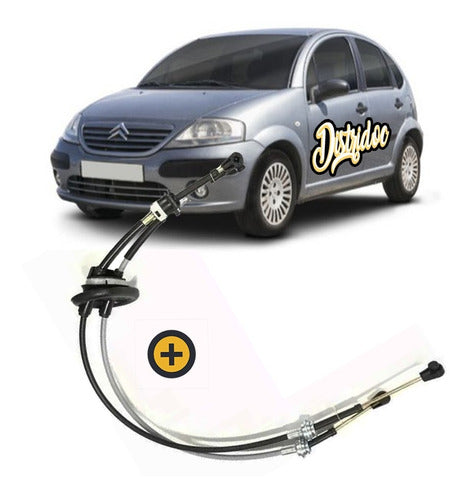 Citroen Juego X 2 Cables Selectora De Cambios C3 1.4 1.6 16v 0