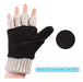 Omechy Winter Knitted Fingerless Gloves with Thermal Insulation 4