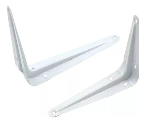 Uru Set of 2 Metal Brackets 15x12.5 Cm White 0