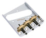 Wilkinson WOT01 Telecaster Bridge 3 Brass Saddles Chrome Plated 0