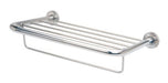 Rinnovo Curved Towel Rack Shelf with Chrome Brass Rod 40 cm 1