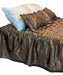 Quilted 2-Seat Satin Bedspread + 2 Filled Pillows 29