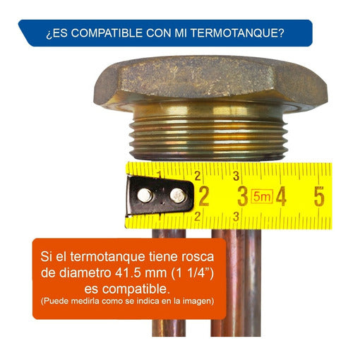 Resistencia 1500 W + Termostato Termo Electrico Señorial 1