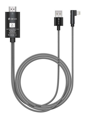 Cable Hdmi A Lightning + Usb-a Sincronizador Devia - Cover 0