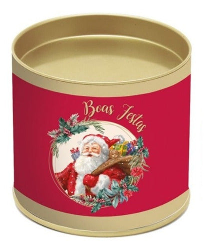 Lata Para Panetone 500g Papai Noel - 01 Un. - Cromus Natal 0