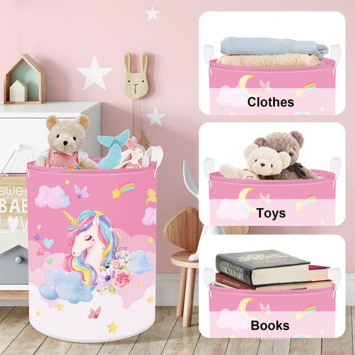 Clastyle Unicorn Design Laundry Basket for Girls 4