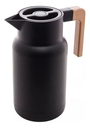 Master Sale Thermal Pitcher 1L with Wooden Handle and Spout 1