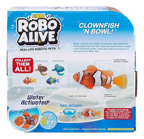 Robo Alive Robo Fish Water Activated Swimming Pets Fish Bowl Playset B 1