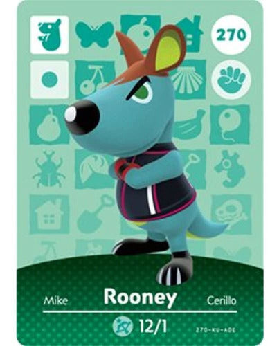 Rooney - Tarjeta De Amiibo De Nintendo Animal Crossing Happy 0