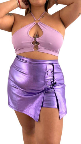 Moda Lissa Short Pollera Metalizado Talle Grande Plus Size Especial 4