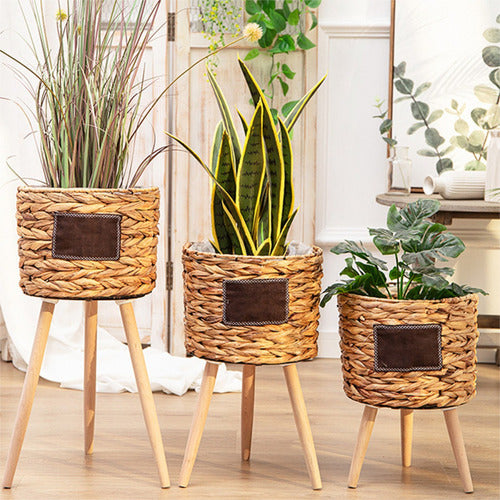 Iluminarás Boho Style Wicker Plant Holder - Small 4