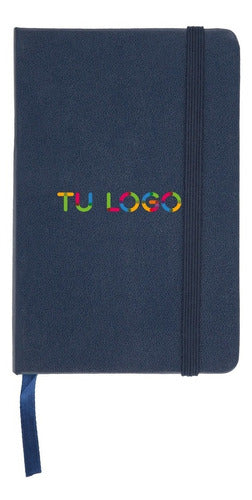 PrintMe 10 A5 Ruled Notebooks Moleskine Type with Full-Color Logo 0