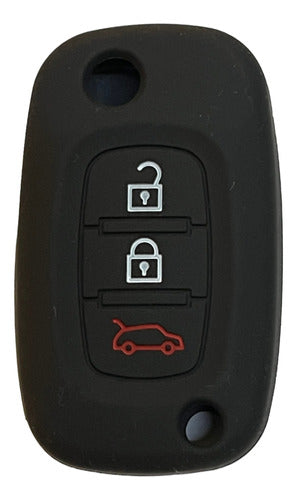 Silicone Case Key Fob Renault Fluence 3 Button Blade 0