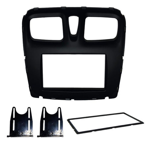 Permak Renault Logan/Sandero 16/18 Black Matte 2 DIN Adapter Frame 0