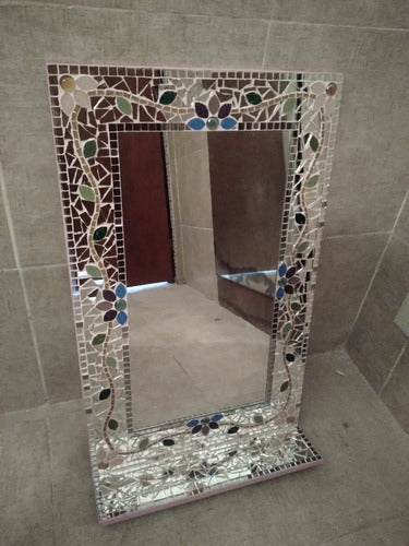 Artisan Mirror 80x60 Cm With Shelf 7