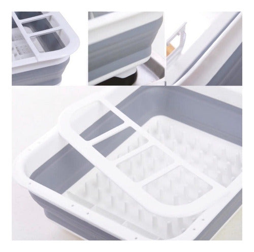 Km Solutions Foldable Silicone Dish Drying Rack Organizer 1