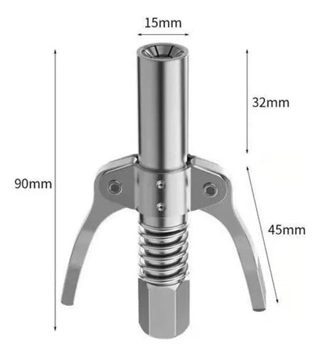 Bico Graxeiro Para Pistola Aplicador De Graxa Lubrificação 5