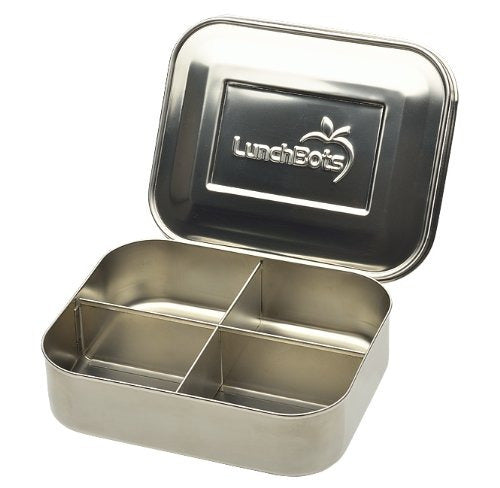 Lunchbots Contenedor De Alimentos Quadbox De Acero Inoxidable - Diseño 1