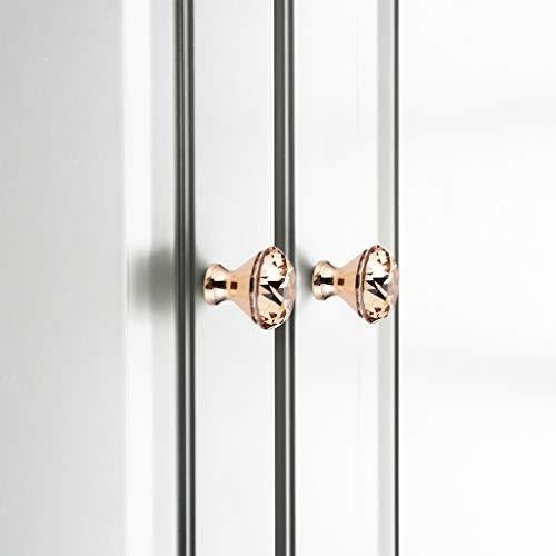 10 Tiradores Simil Cristal - Rose Gold 6