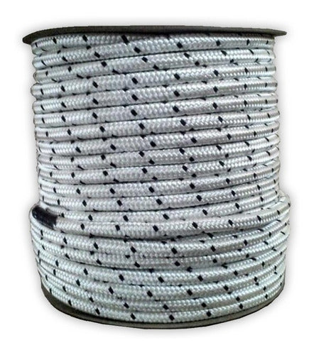 White and Black Braided Polypropylene Rope 3mm x 200 Meters - National Industry Hardware 0