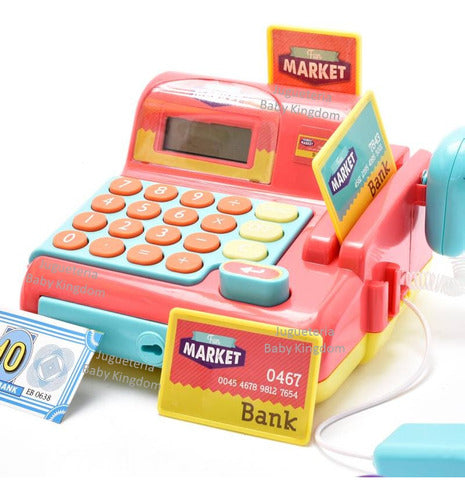 FUN MARKET Supermarket Toy Cash Register for Kids Ages 3-7 0