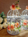 Centerpiece Cage 16 cm with LED Lights and Flowers 3