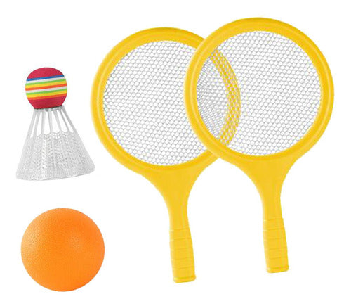 Conjunto De Tênis De Badminton Infantil Conjunto De Amarelo 0