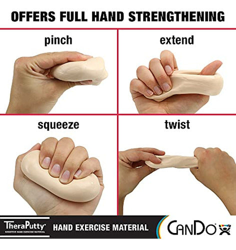 Hand Exercise Putty Cando Theraputty Standard Rehabilitation 2