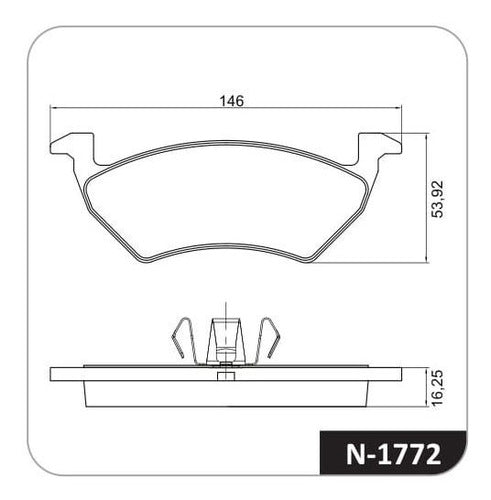 Cobreq 6c Brake Pads Volkswagen Up 1.0 MPI (Take Up) 3