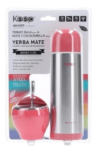 Set Mate Termo 500ml Stainless Steel Keep with Bombilla 9