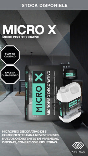 Aplimas Microcemento Micro-x Colores Varios X 29.4kg - No Pisokrete 1