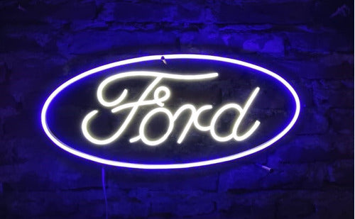 Safari Publicidad Cartel Neón Led Ford - Marcas - Deco - Quinchos - Luminoso 1