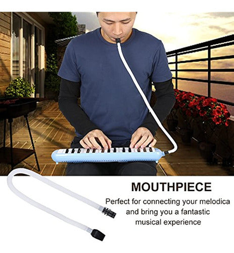 Drfeify Melodica Tube, Tubo De Plástico Flexible Con Boquill 2