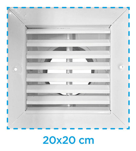 Suref Rejilla Ventilacion 15x15 Conexión Diam 10cm. Exterior 20x20 1