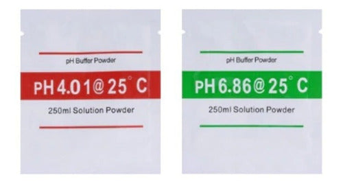 Combo Dos Sobres Buffer Ph 4.01 Y 6.86 Para Calibrar Phmetro 0