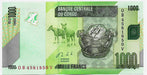 Fk Billete Congo 1000 Francos 2013 P-101b Raro Sin Circular. 0