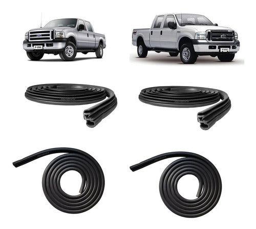 Kit Com 4 Borracha Porta Ford F250 F350 F4000 1999 A 2018 0