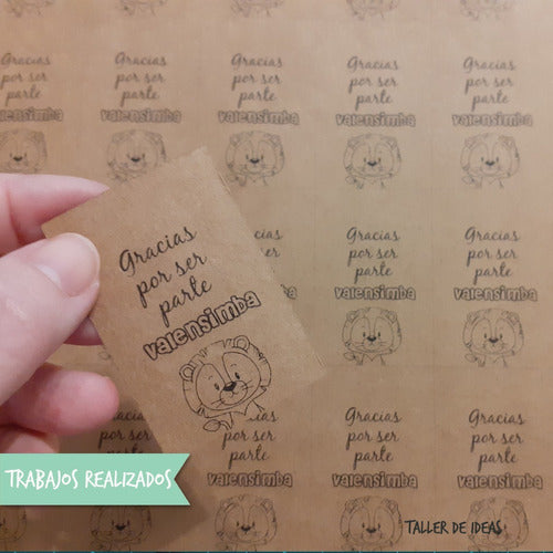 50 Customized Tags on Kraft Paper or Illustration without String 6