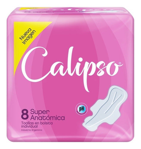 Calipso 10 Super Anatomical Feminine Towels Cola Less X 8 0