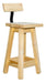 Set of 2 High Stools with Backrest, 60cm Tall, Iron Frame 4