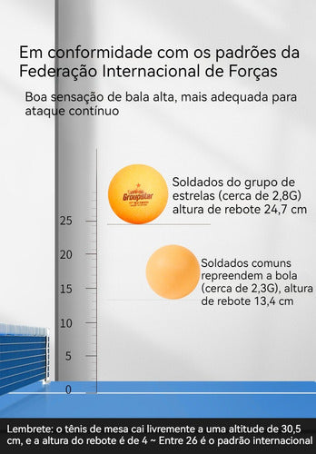 Bola De Ping Pong 6 Pacotes De Tênis Mesa Nível De 3 Estrels 4