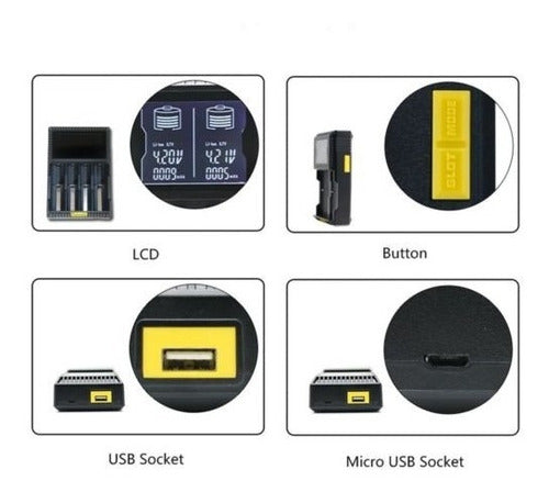 Nokoser 4 Slot Smart LCD USB Battery Charger 2