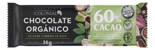 Colonial Pack X 10 Barras Chocolate Organico 60% Cacao X16 G 0