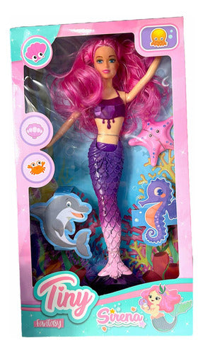 CB Beautiful Tiny Mermaid Doll with Starfish for Girls 0