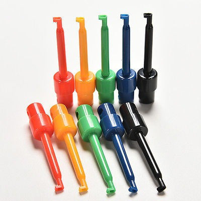 10pcs Cable Kit Prueba Gancho Clip Grabbers Prueba Sonda Smt 5