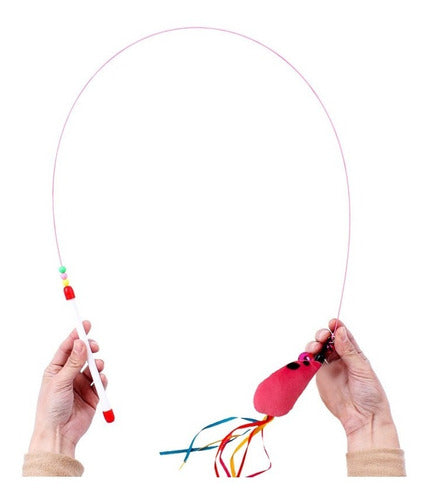 Interactive Cat Toy - Long Resistant Wire Wand for Encouraging Play 2